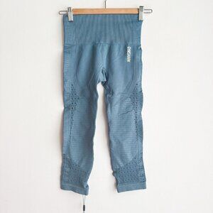 Gymshark Blue Energy Seamless 3/4 Leggings S